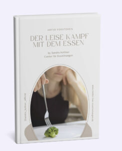 Mockup des kostenlosen ARFID-Ratgebers „Der leise Kampf mit dem Essen“ von Sandra Kettner